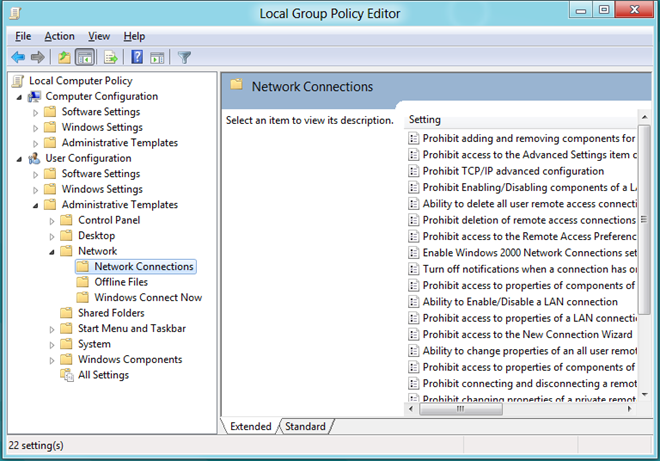 Local Group Policy Internet settings