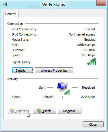 Wi Fi Status Properties